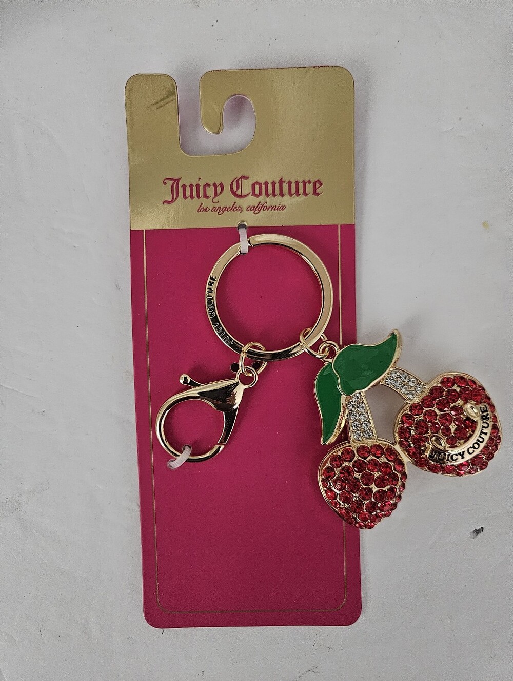 Juicy Couture NWT Cherries Keyring Bag Charm